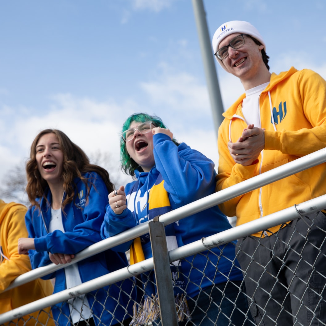 Close-up of new Hofstra-branded merchandise